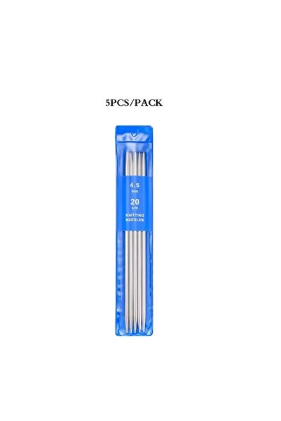 Choice3 4.5MM 5-35PCS 20CM Stainless Steel Knitting Needles Set 2-5MM Double ...