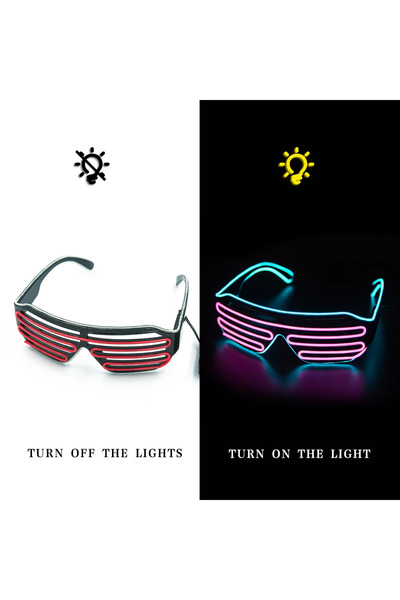 Choice نظارات شمسية متوهجة LED باللون الأزرق الجليدي والوردي، نظارات شمسية مت...