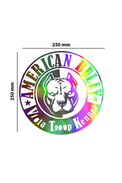 meristeed ملصق هولوجرام متغير اللون من American Bully - للسيارات، الخوذات، ال...
