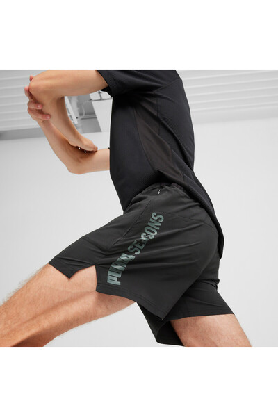 Puma Mens SEASONS 5" Woven Shorts - Black