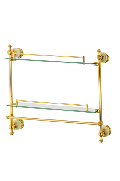Trendy's Etajera baie, montare pe perete jade-gold 46 cm X 53 cm