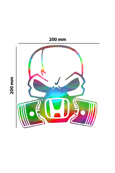meristeed ملصق هولوجرام متغير اللون بشعار HND - للسيارات، الخوذات، الزجاج، إل...