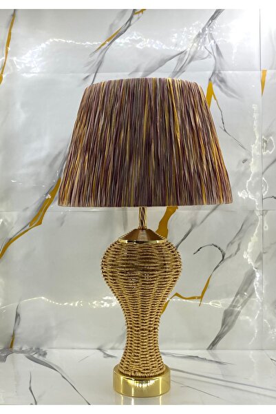 Decodelight Metal Gold Legged Body Wicker Rope Handcrafted Knitted Modern Lampshade Models