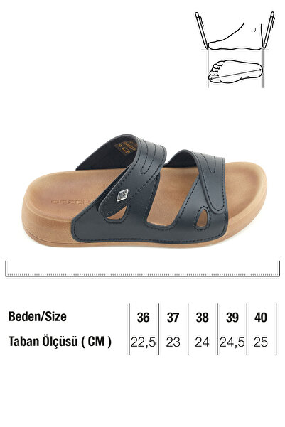 GEZER Papuci de vară pentru femei, din piele artificială, cu velcro, cu talpă confortabilă, ajustabile, pentru utilizare zilnică