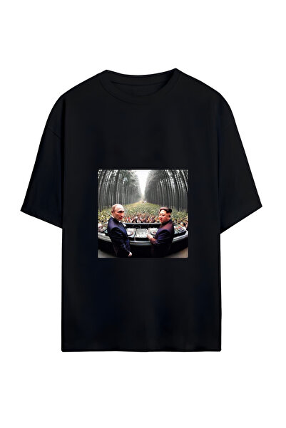 GraffTee تي شيرت KJUVP من القطن مقاس كبير للجنسين