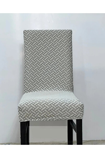 upmall غطاء كرسي من قماش الجاكار الليكرا بنمط الطوب، غطاء كرسي مطاطي ومرن، 6 قطع