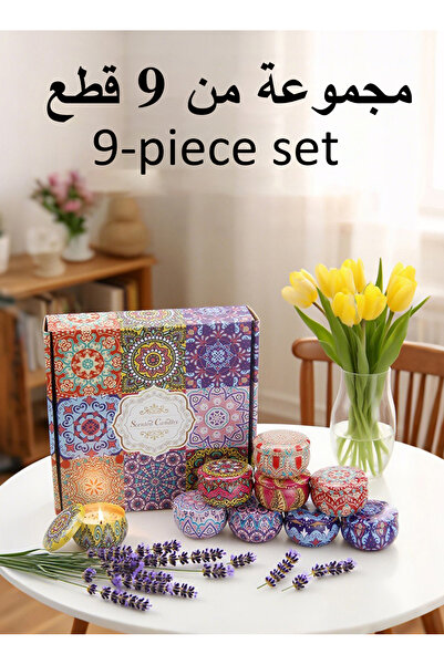 Generic 9Pcs Scented Candles Set, Aromatherapy Soy Wax Jar Candle Gifts for Home, Office