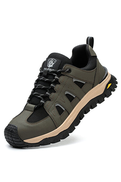 Choice 41 حذاء أمان أخضر بمقدمة فولاذية للرجال أحذية أمان العمل خفيفة الوزن قابلة للتهوية مريحة أحذية رياضية Me