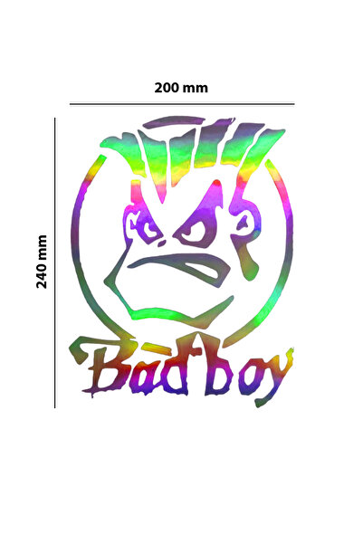 meristeed ملصق هولوجرام متغير اللون من Badboy - للسيارات والخوذات والزجاج وغي...