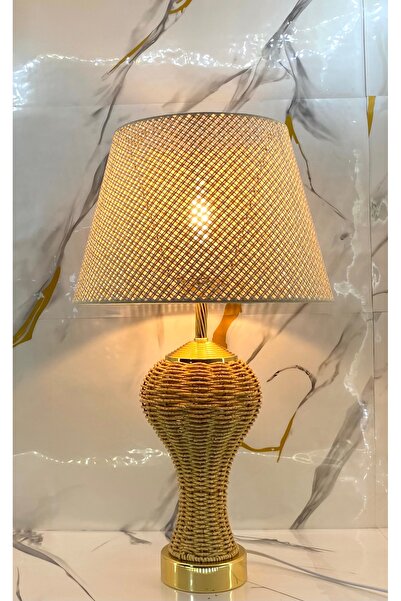 Decodelight Metal Gold Legged Body Wicker Rope Handcrafted Knitted Modern Lampshade Models