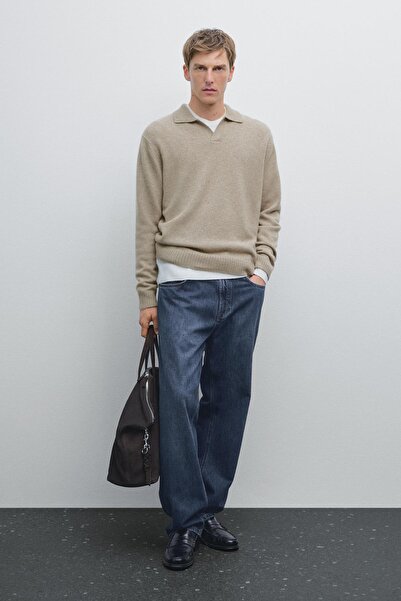 Massimo Dutti %100 kaşmir triko V yaka kazak