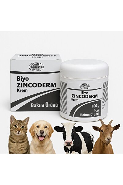 Biyoteknik Biyo Zincoderm - Kedi Köpek Deri Bakım Kremi 100G