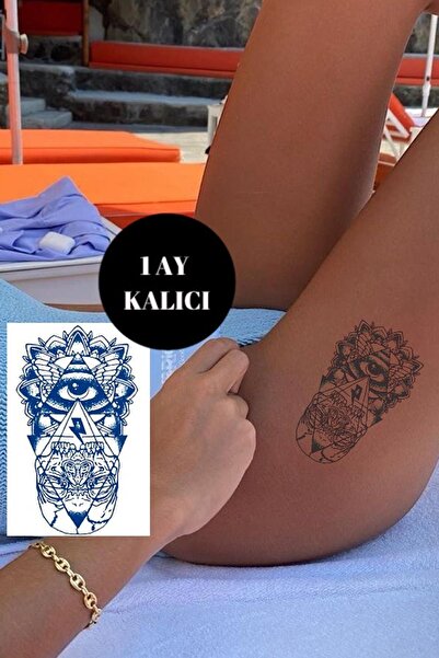 HEDİYEVİM 1 AY KALICI Göz Figürlü 12 Saat Sonra Kararan Geçici Dövme Tattoo
