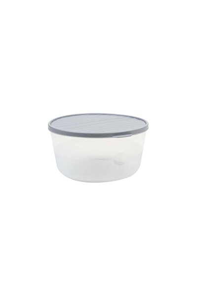 devigo Round Storage Container – with Lid – Transparent, Bpa-Free, Leak-Proof 1.5 Liter Gray