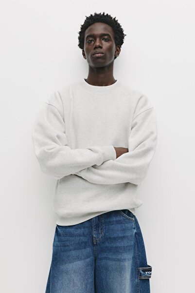 Pull & Bear Basic bisiklet yaka sweatshirt