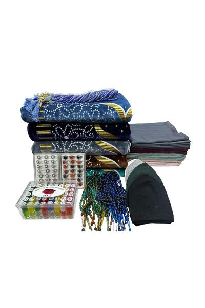 zemzem hac umre 20 Kişilik Hac ve Umre Hediyelik Dodya Seccade Seti 520gr