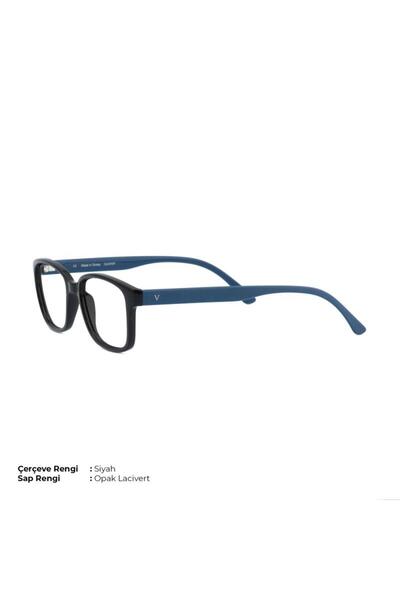 Vinaldi Vi 2020 C.0107 51Ekt Unisex Blue Light Protection Screen Glasses (Black/Navy Blue Handle)