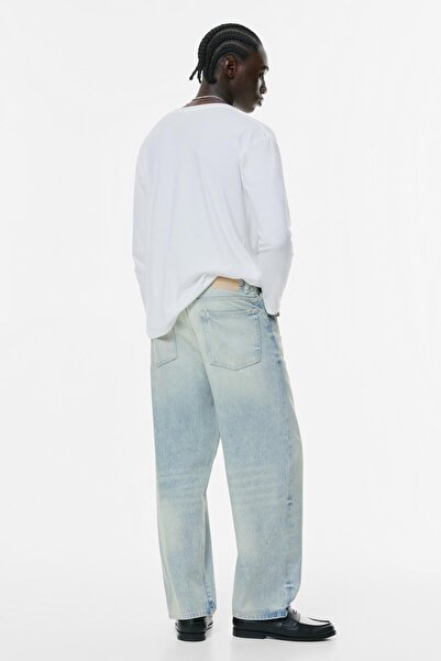 Pull & Bear Mumlu görünümlü baggy loose jean