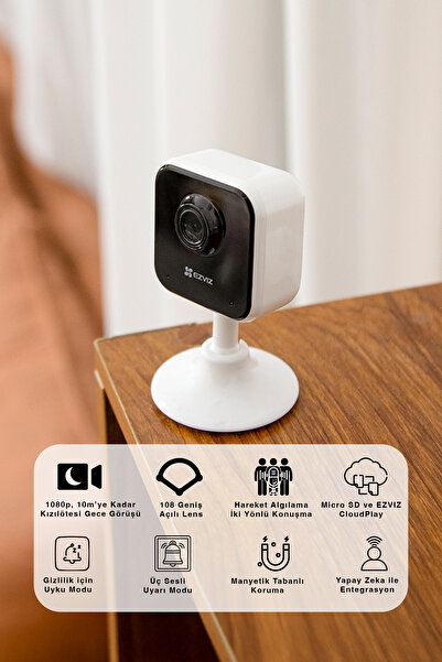 EZVIZ H1C 1080P Akıllı Wi-Fi Güvenlik Kamerası – Hareket Algılama, Gece Görüş...