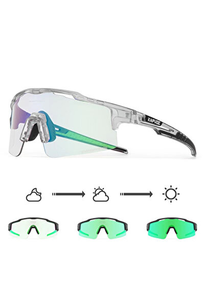 KAPVOE Photochromic 1lens GR-1L-53 Kapvoe-RED Photochromic Gold Cycling Glasses Sport Men's Sunglasses for