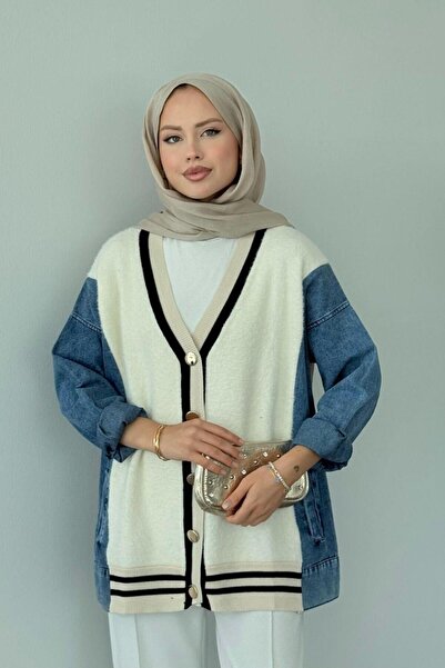 Şulemoda Giyim Kedi Sakal Kolej Kot Ceket Krem
