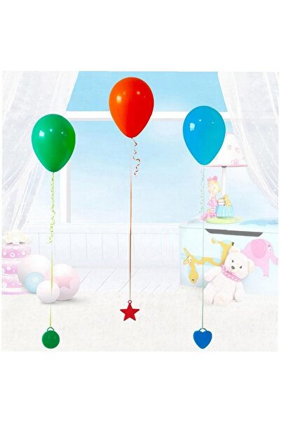 Flippy Set of 4 Helium Balloon Weights, — 8 g Each, Plastic Star Shape, Multicolor