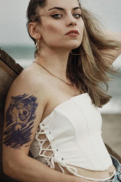 HEDİYEVİM 1 AY KALICI Kurt Figürlü 12 Saat Sonra Kararan Geçici Dövme Tattoo