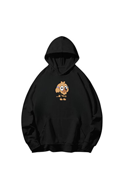 SVART WEAR Μπλούζα με μακριά μανίκια και κουκούλα από βαμβάκι με στάμπα Bluey