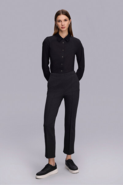 Naramaxx Önü Dikişli Antrasit Örme Pantolon