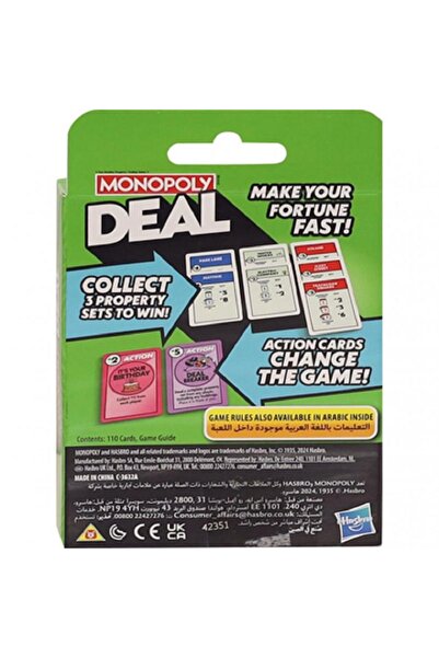 Hasbro Gaming Monopoly Deck Card Game