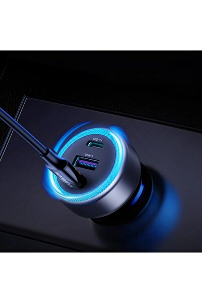 Ugreen Încărcător auto EC307 (45843), USB, 2x Tip-C, 30W, Încărcare rapidă, QC3.0, 22.5W, Negru