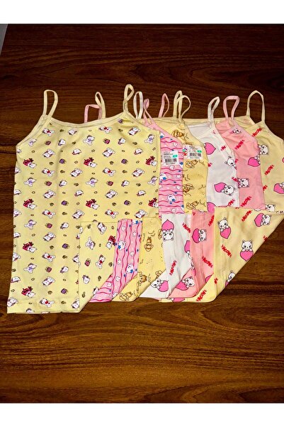 AZOSEV قميص داخلي قطني مطبوع للأطفال، عبوة من 6 قطع