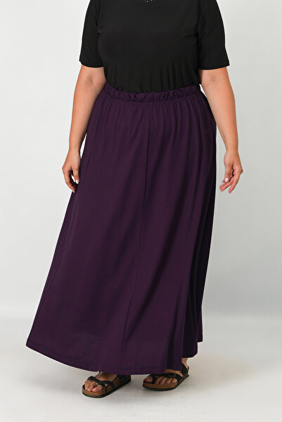 Lanze Cotton Piece Mother Skirt with Elastic Waist