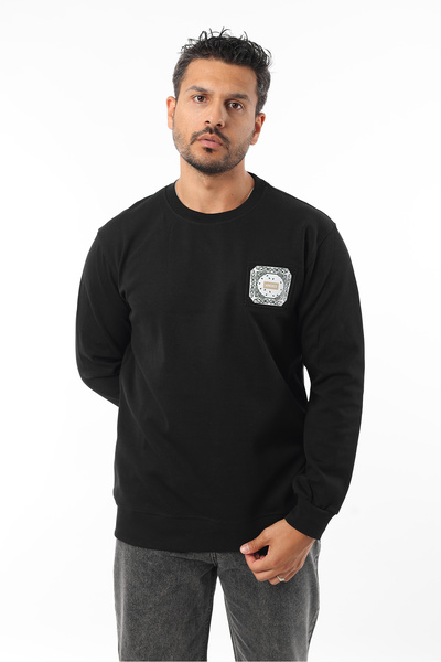 Rodrigo Men's Doubleface Fabric Crew Neck Printed 100% Cotton Sweatshirt
