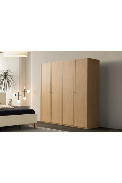 Genel Markalar Folt Brown 4 Kapılı Gardırop