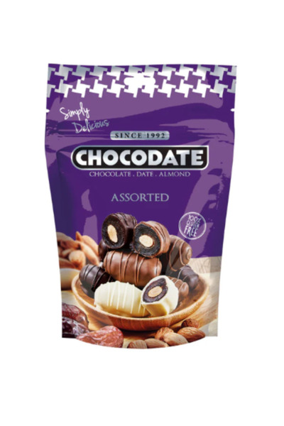CHOCODATE Assorted Golden Roasted Almond - Perfect Snacking - 90gms x 6