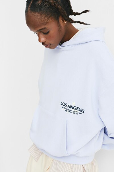 Pull & Bear Kapüşonlu yıldız grafikli sweatshirt