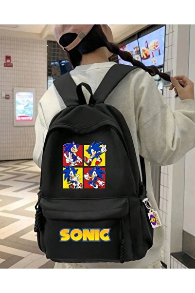 1blood حقيبة ظهر مدرسية مطبوعة بصوت سونيك