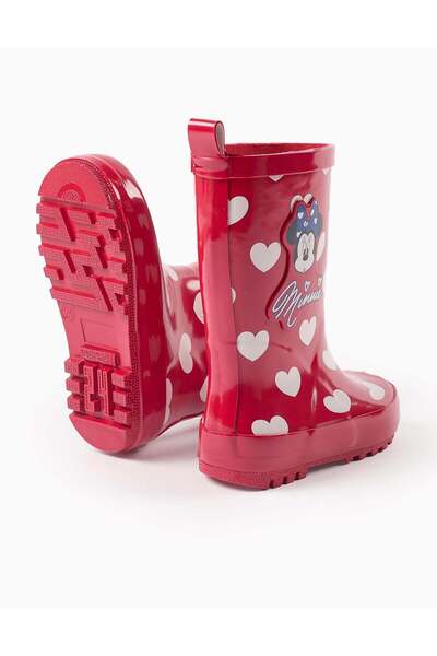 Ziddy Wellies with Heart Pattern for Baby Girls 'Minnie', Red
