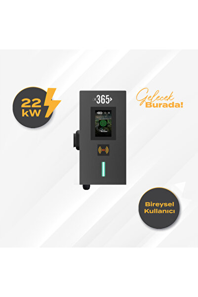 E 365 AC Mini Tip 4.3 İnç Ekranlı Tek Soketli RFID 22kW Şarj İstasyonu (Bireysel Kullanıcı)