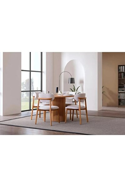 asaella mobilya Terra Sabit Ahşap Masa Yemek Odası Takımı, Mutfak Takımı | 4 ...