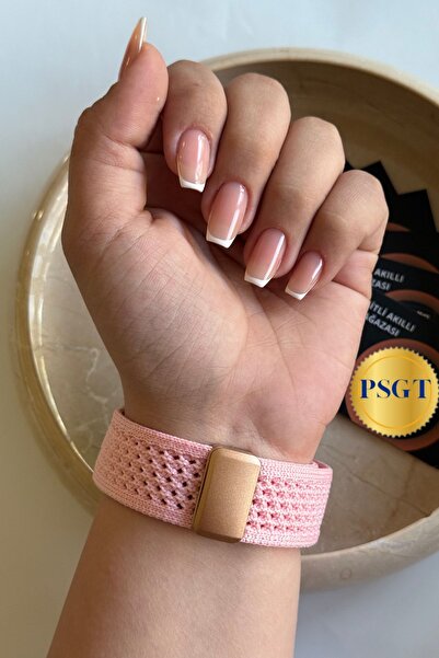 PSGT Apple Watch Uyumlu S10-46mm 42 44 45 49 mm kumaş Dokuma Manyetik Erkek Kadın Örme