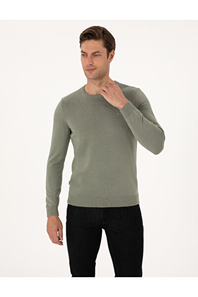 Pierre Cardin Ada Çay Slim Fit Crew Neck Basic Knitwear Sweater 50315509-Vr255