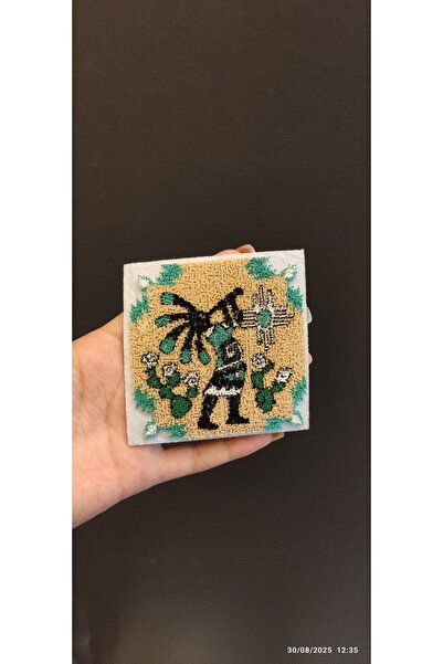 Gönülden Tasarım ARMAȚIE PUNCH-TEXTILĂ ADHESIVĂ CU FIER DE CUCIT 9X9 CM