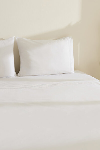 Karaca Home Fiorenza 100% Cotton Double Duvet Cover Set White