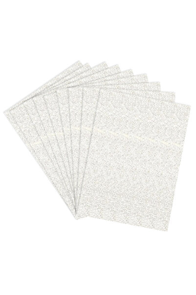 Muka Simli Beyaz Tek Renk Eva Tabaka 50x70 Pakette 10 Ad.