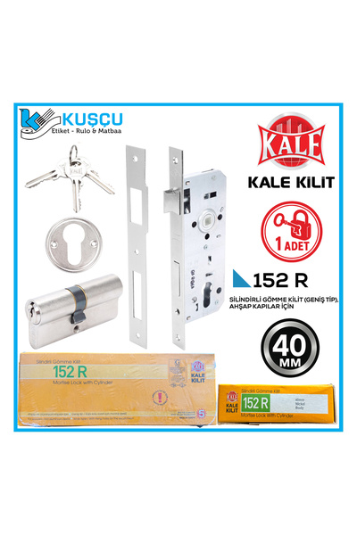 Kale Kilit 152 R 40 MM / Silindirli Rulmanlı Gömme Kilit + 164 GNC- 68 mm Bar...
