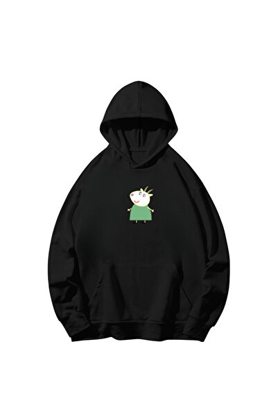 SVART WEAR Hanorac cu glugă și mânecă lungă din bumbac cu imprimeu porc tricou