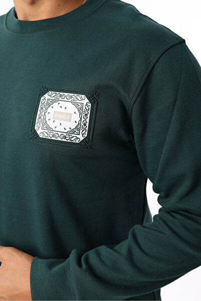 Rodrigo Men's Doubleface Fabric Crew Neck Printed 100% Cotton Sweatshirt