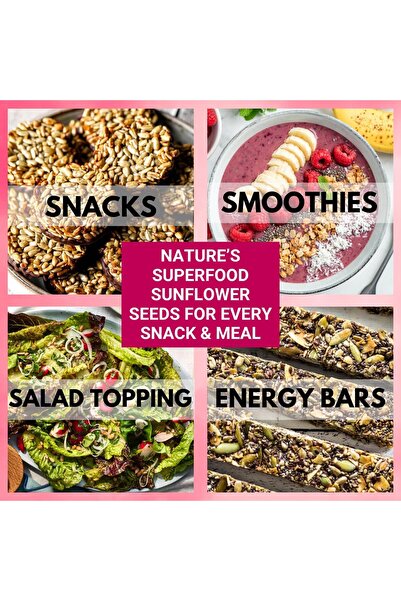 Bliss of Earth Dehulled Sunflower Seeds, Natural Crunchy Snack, 3x1kg | Premium Edible Whole Seeds